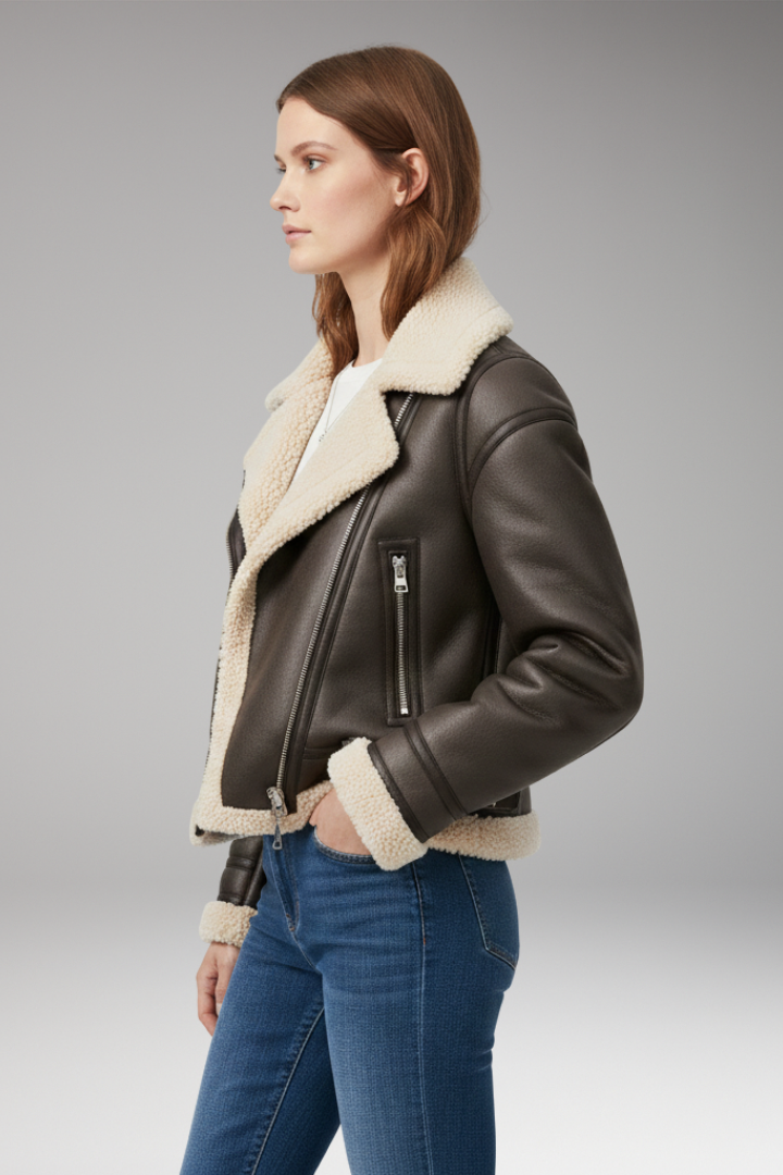 Women's Zip Jacket with Belted Hem
