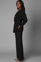 Women's Blazer and Trousers Set with Structured Shape