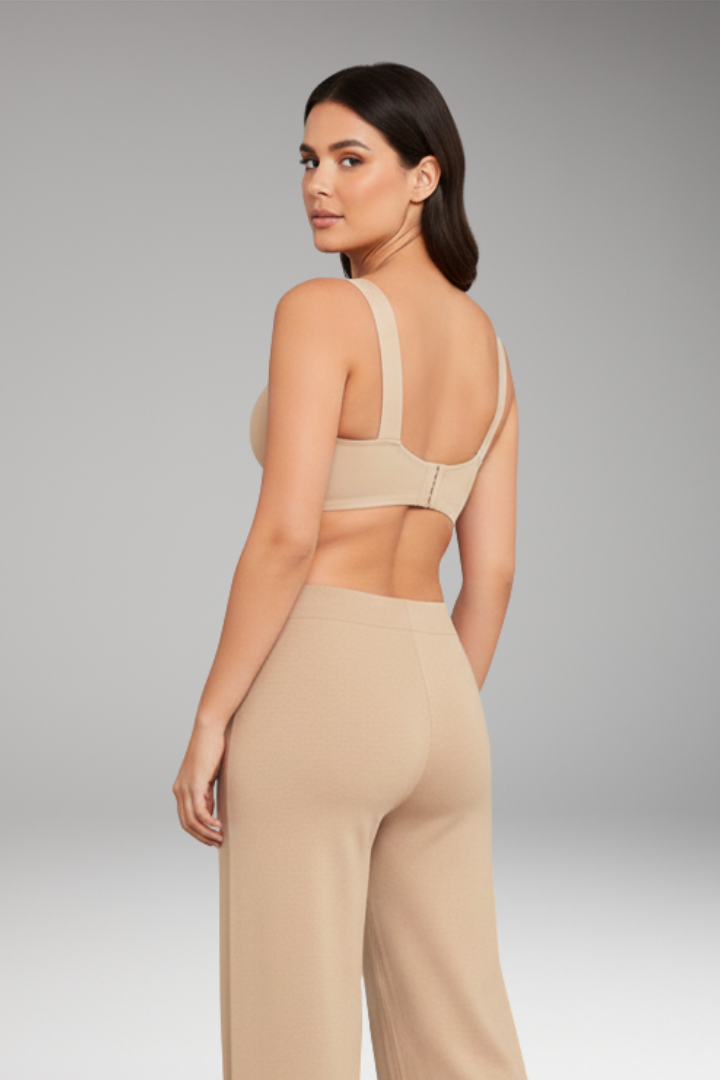 Women's Bra with V-Neckline and Adjustable Straps