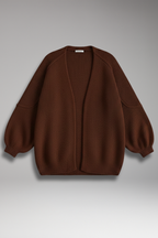 Women's Cardigan with Open Front and Long Sleeves