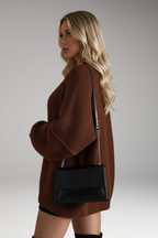 Women's Cardigan with Open Front and Long Sleeves