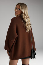 Women's Cardigan with Open Front and Long Sleeves