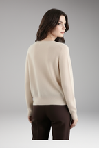 Women's Cardigan with V-Neck and Front Buttons