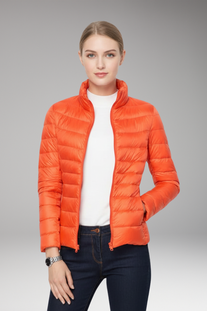 Women's Jacket with Front Placket and Long Sleeves