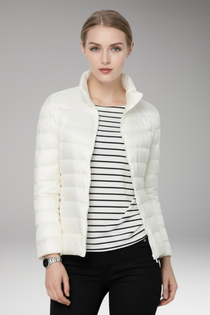 Women's Jacket with Front Placket and Long Sleeves