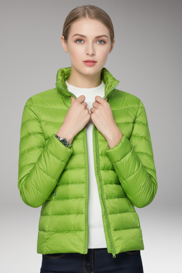 Women's Jacket with Front Placket and Long Sleeves