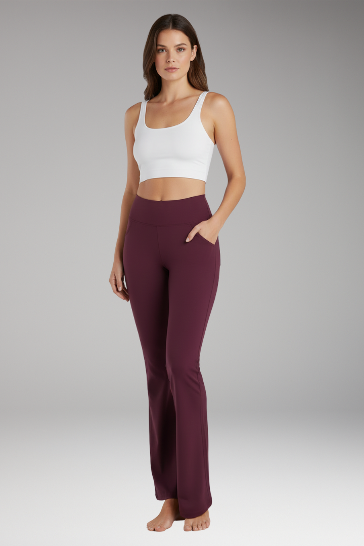 Women's Pants with High Waist and Wide Leg