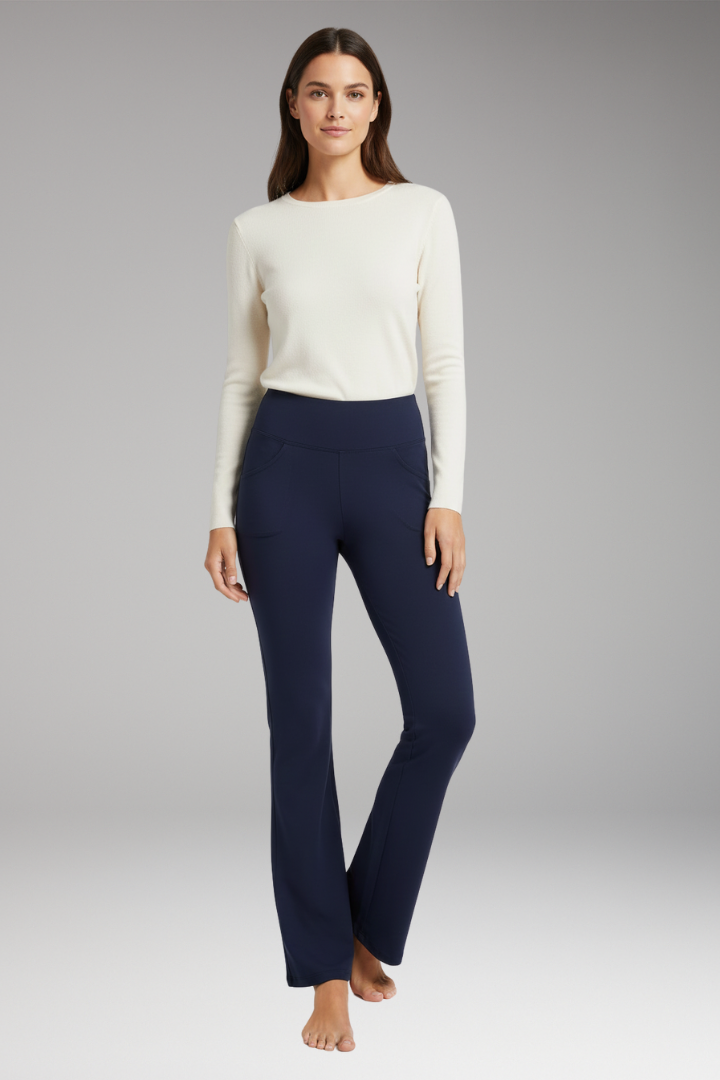 Women's Pants with High Waist and Wide Leg