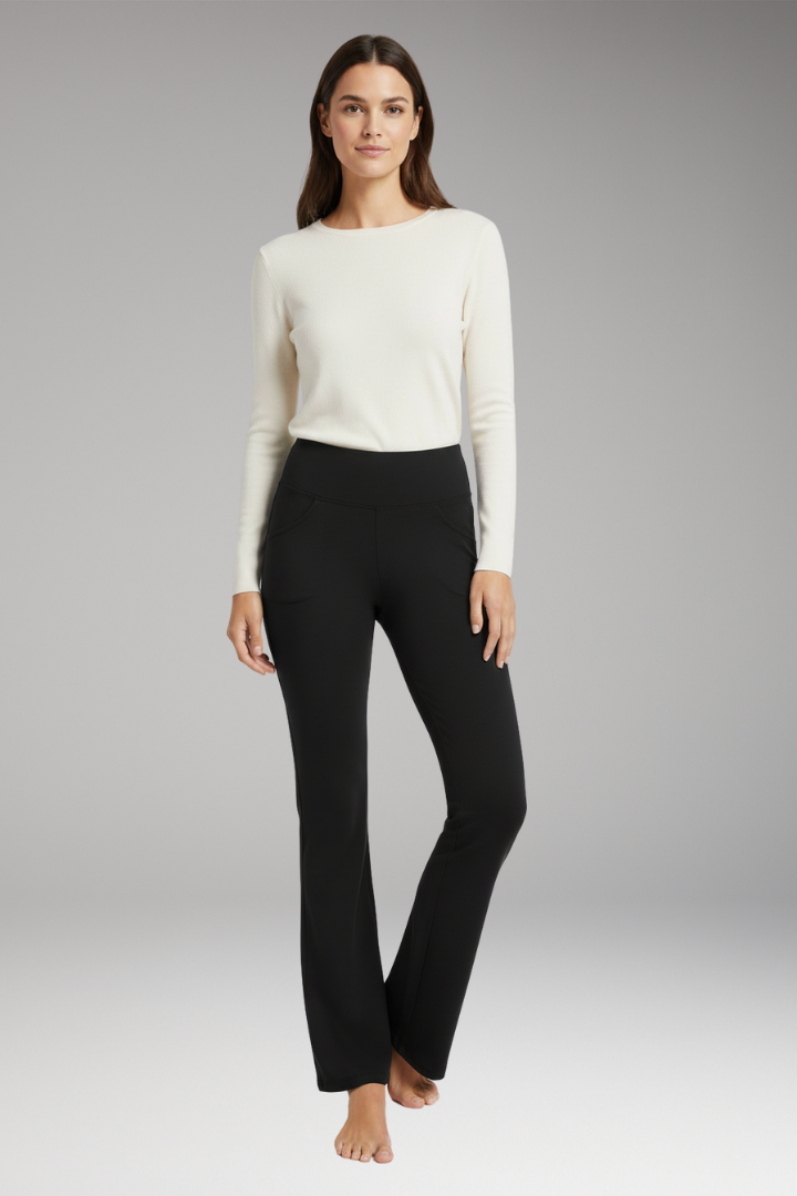 Women's Pants with High Waist and Wide Leg