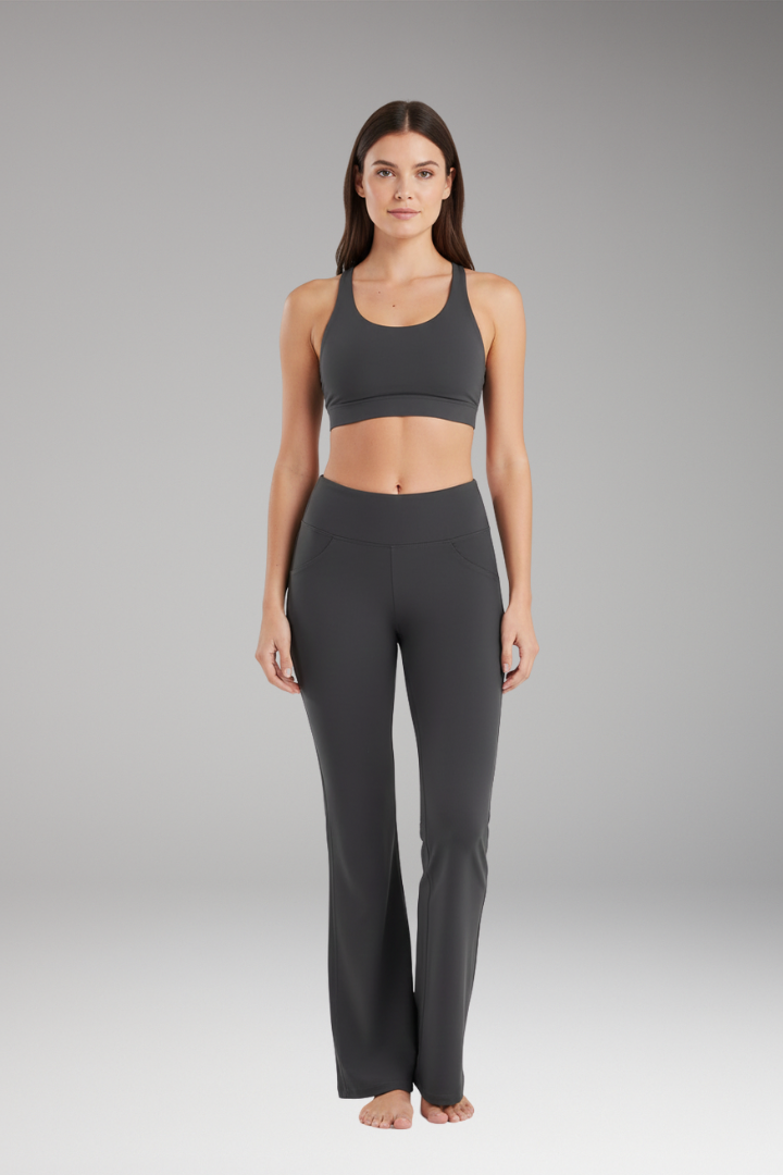 Women's Pants with High Waist and Wide Leg