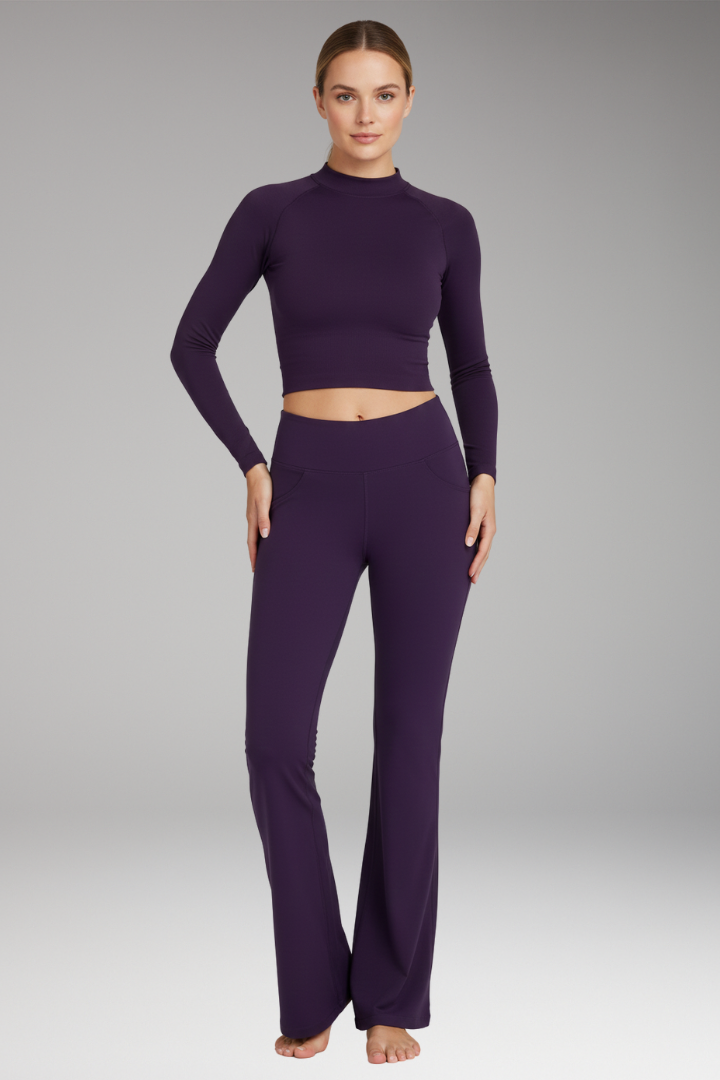 Women's Pants with High Waist and Wide Leg