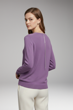 Women's Sweater with O-Neckline and Long Sleeves