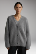 Women's Sweater with Round Neck and Ribbed Hem