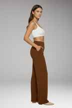 Women's Trousers with High Waist and Side Pockets