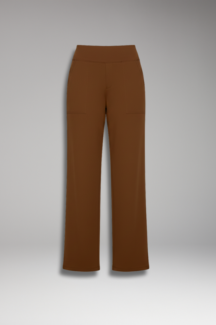 Women's Trousers with High Waist and Side Pockets