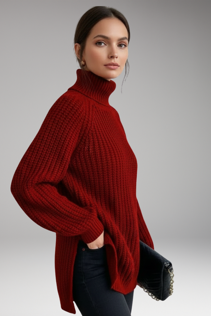 Women's Turtleneck Sweater with Long Sleeves