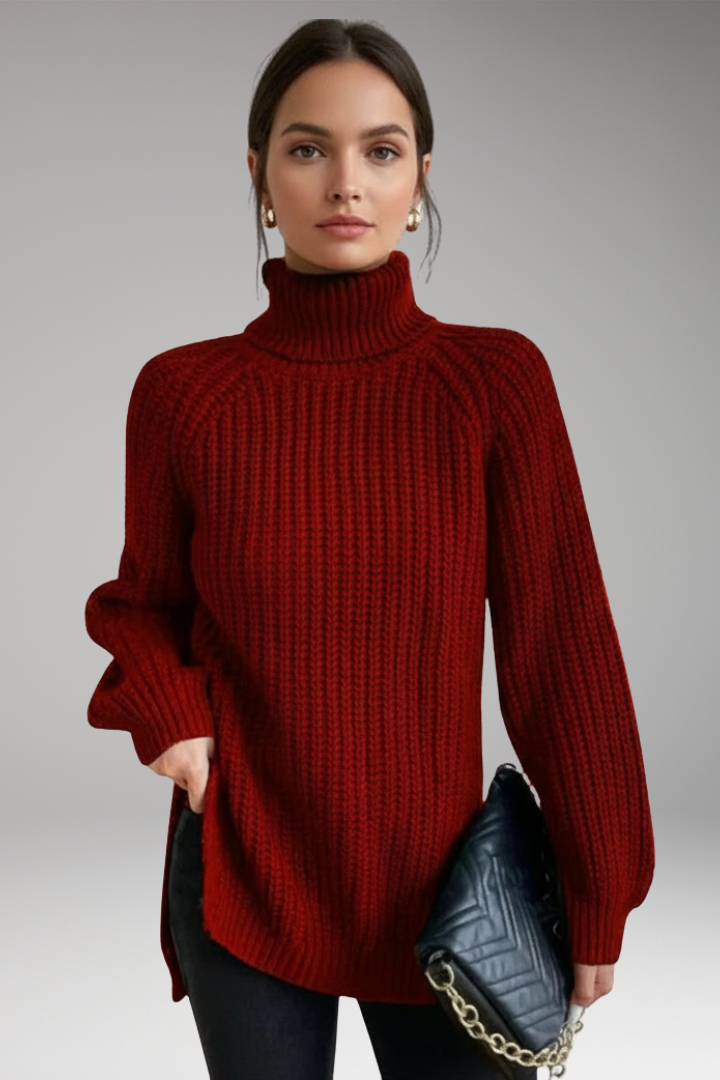Women's Turtleneck Sweater with Long Sleeves