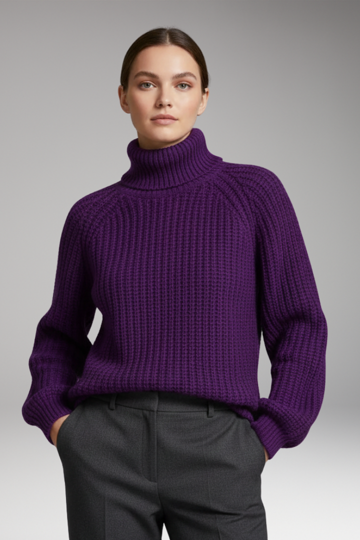 Women's Turtleneck Sweater with Long Sleeves