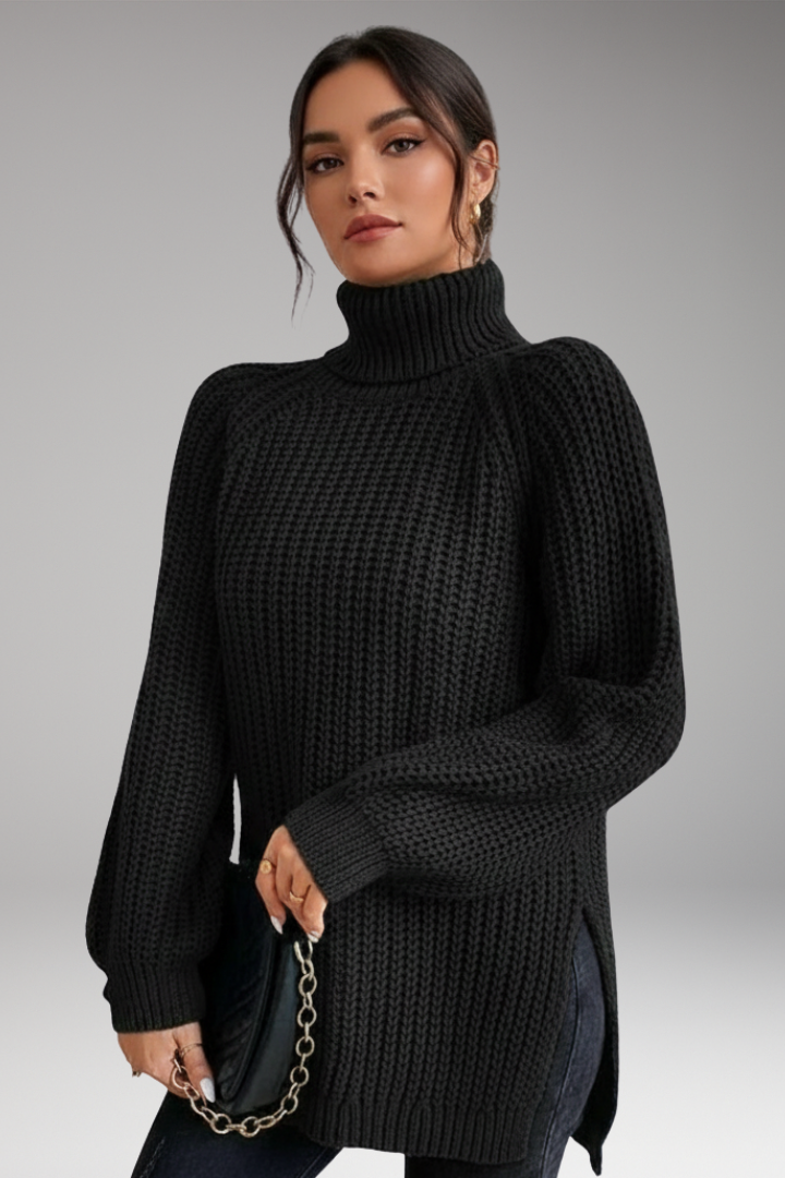 Women's Turtleneck Sweater with Long Sleeves