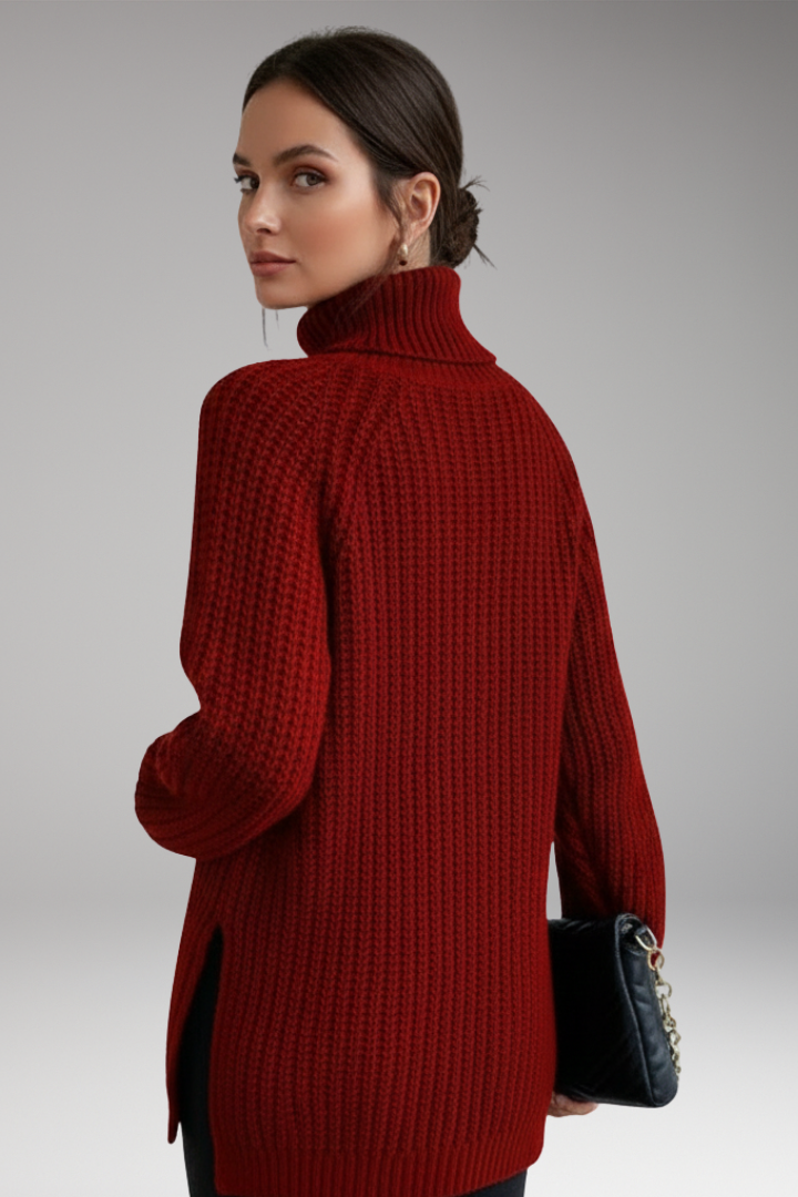 Women's Turtleneck Sweater with Long Sleeves