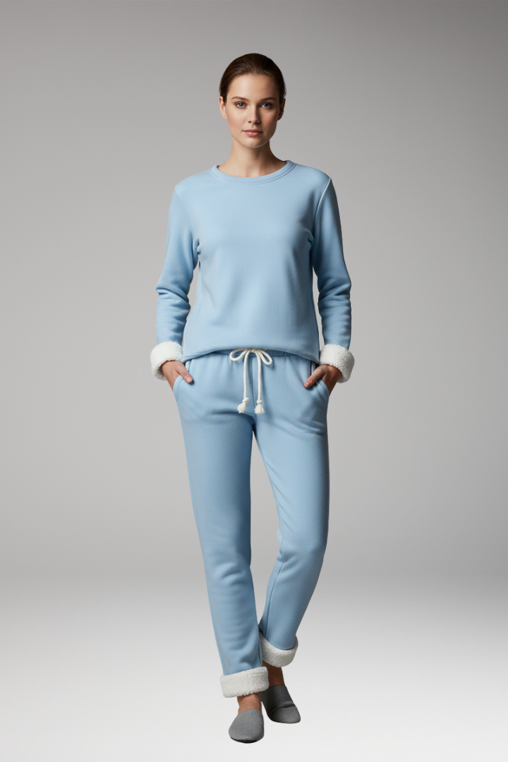 Women's Two Piece Set with Lined Interior and Drawstring Waist