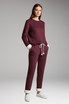 Women's Two Piece Set with Lined Interior and Drawstring Waist