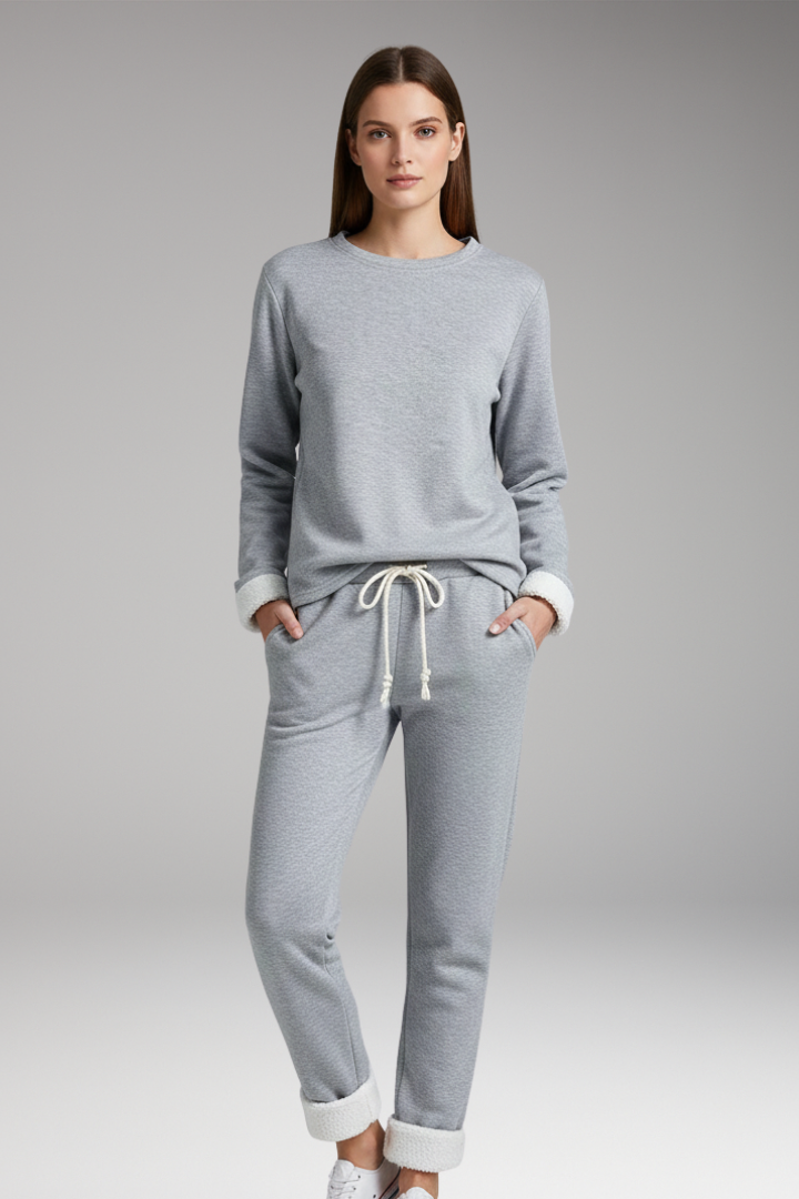 Women's Two Piece Set with Lined Interior and Drawstring Waist