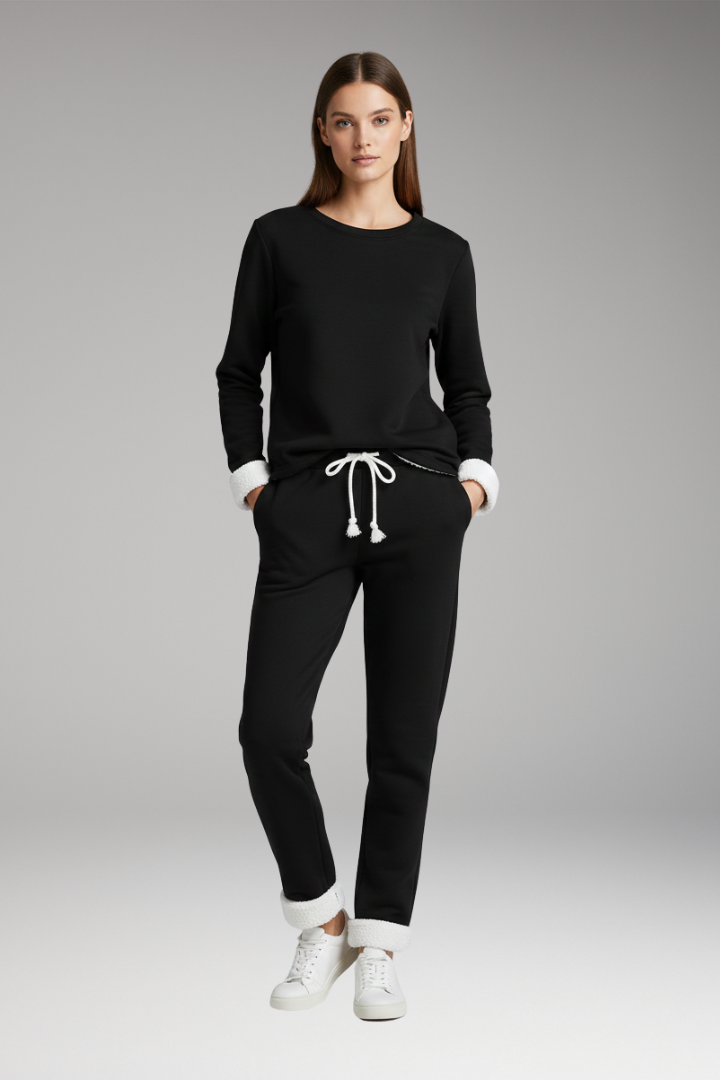 Women's Two Piece Set with Lined Interior and Drawstring Waist