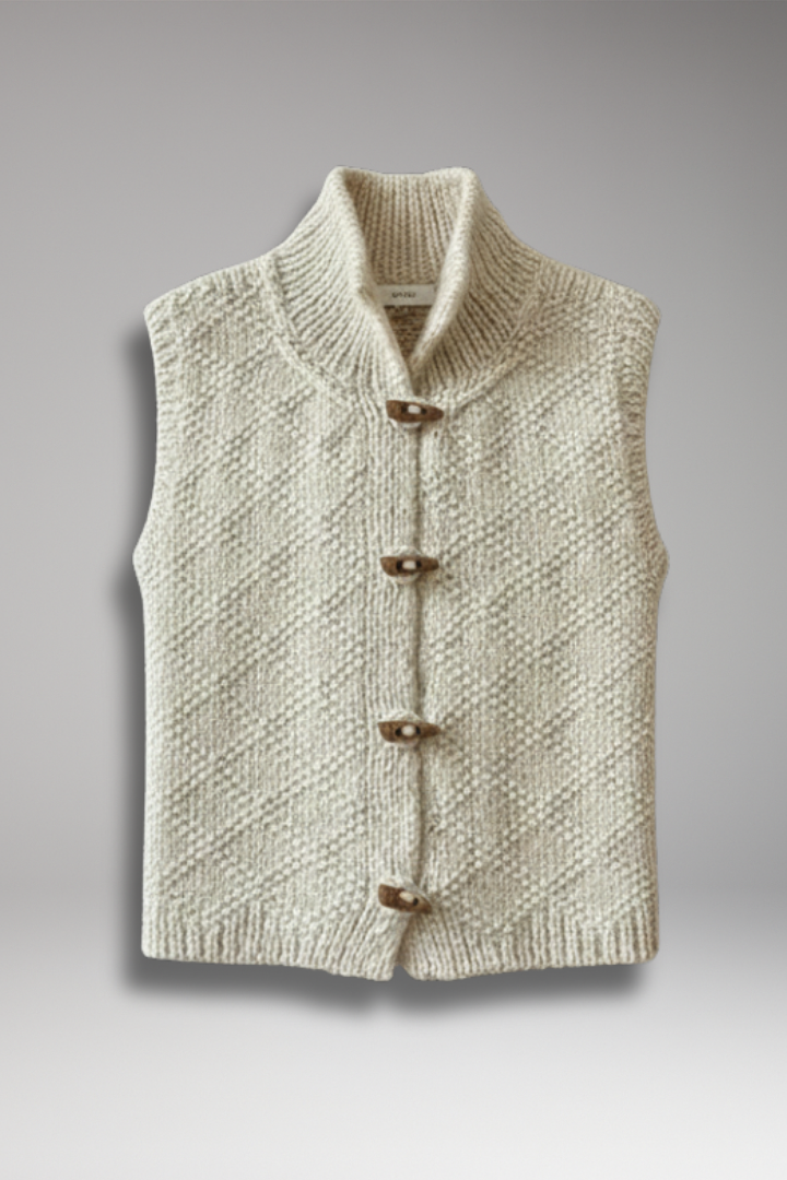 Women's Vest with Sleeveless Cut and Defined Shape