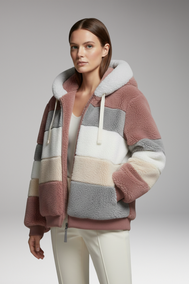 Women's Winter Coat with Hood and Faux Fur Lining