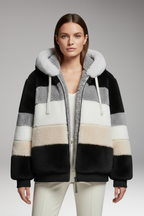 Women's Winter Coat with Hood and Faux Fur Lining