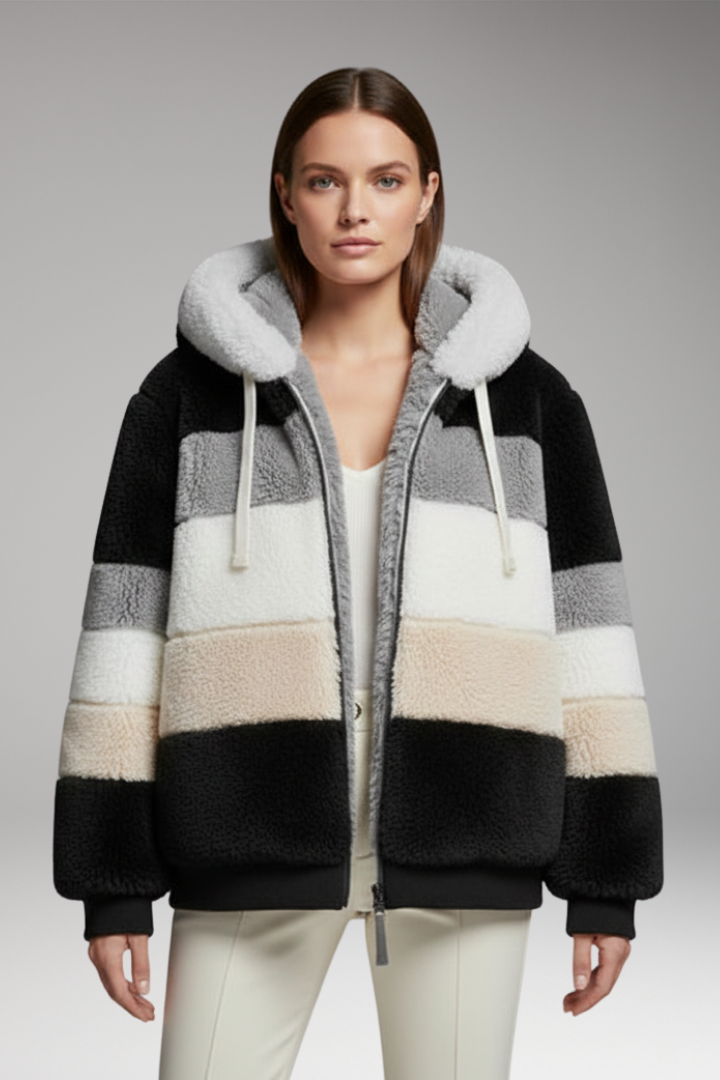 Women's Winter Coat with Hood and Faux Fur Lining