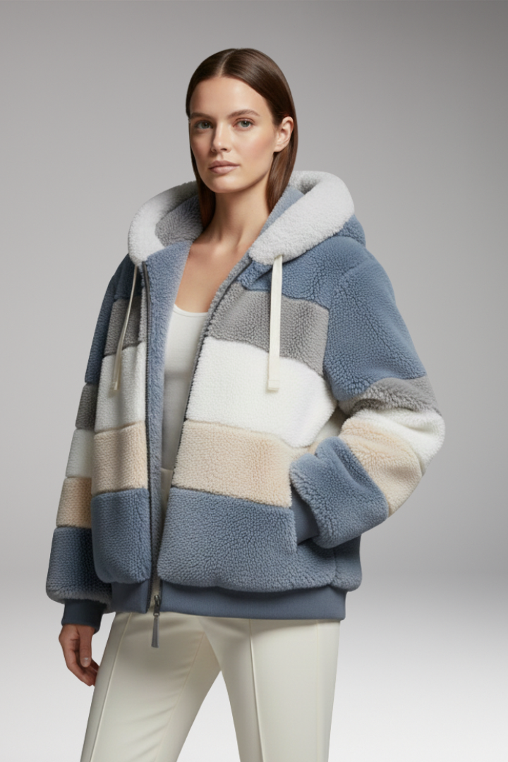 Women's Winter Coat with Hood and Faux Fur Lining