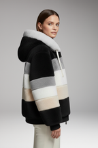 Women's Winter Coat with Hood and Faux Fur Lining