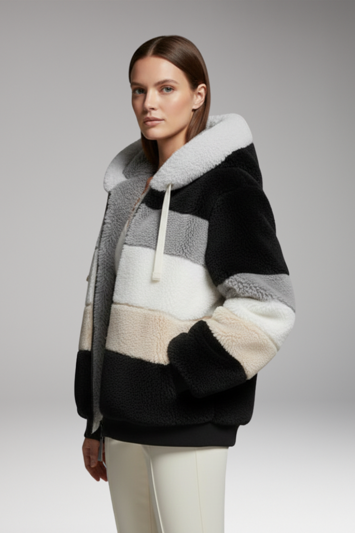 Women's Winter Coat with Hood and Faux Fur Lining