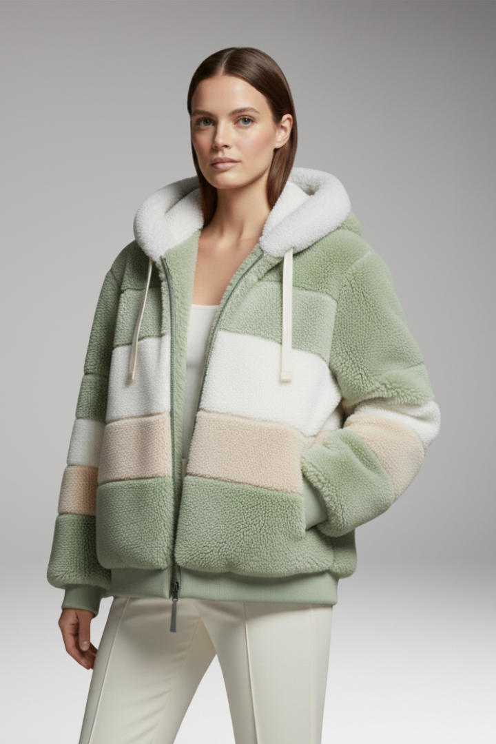 Women's Winter Coat with Hood and Faux Fur Lining