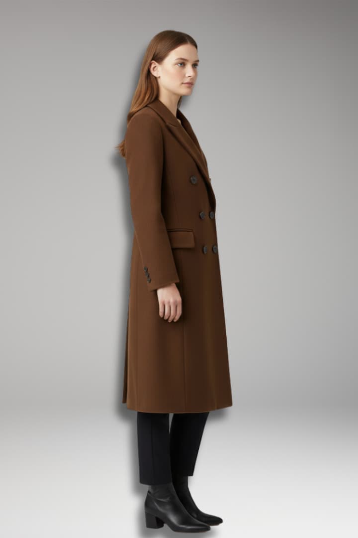 Women's Winter Coat with Straight Fit and Long Sleeves