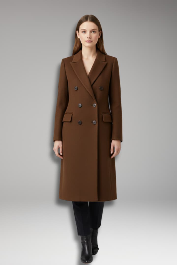 Women's Winter Coat with Straight Fit and Long Sleeves