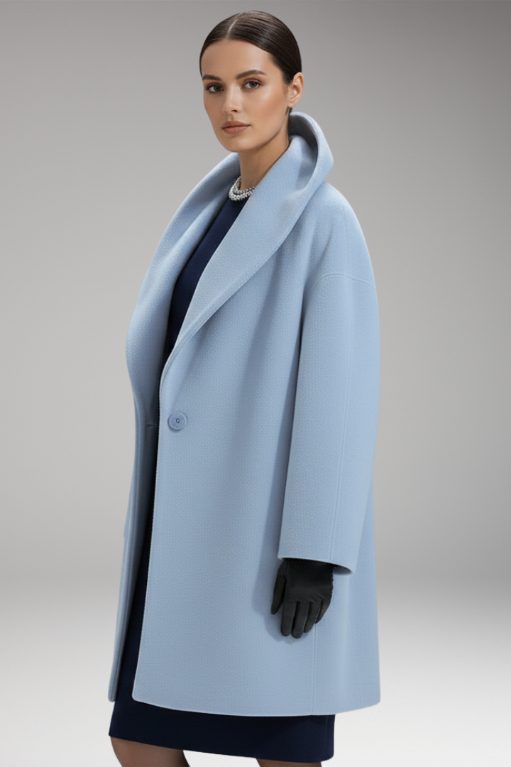 Women's Winter Coat with Waist Belt and Full Inner Layer