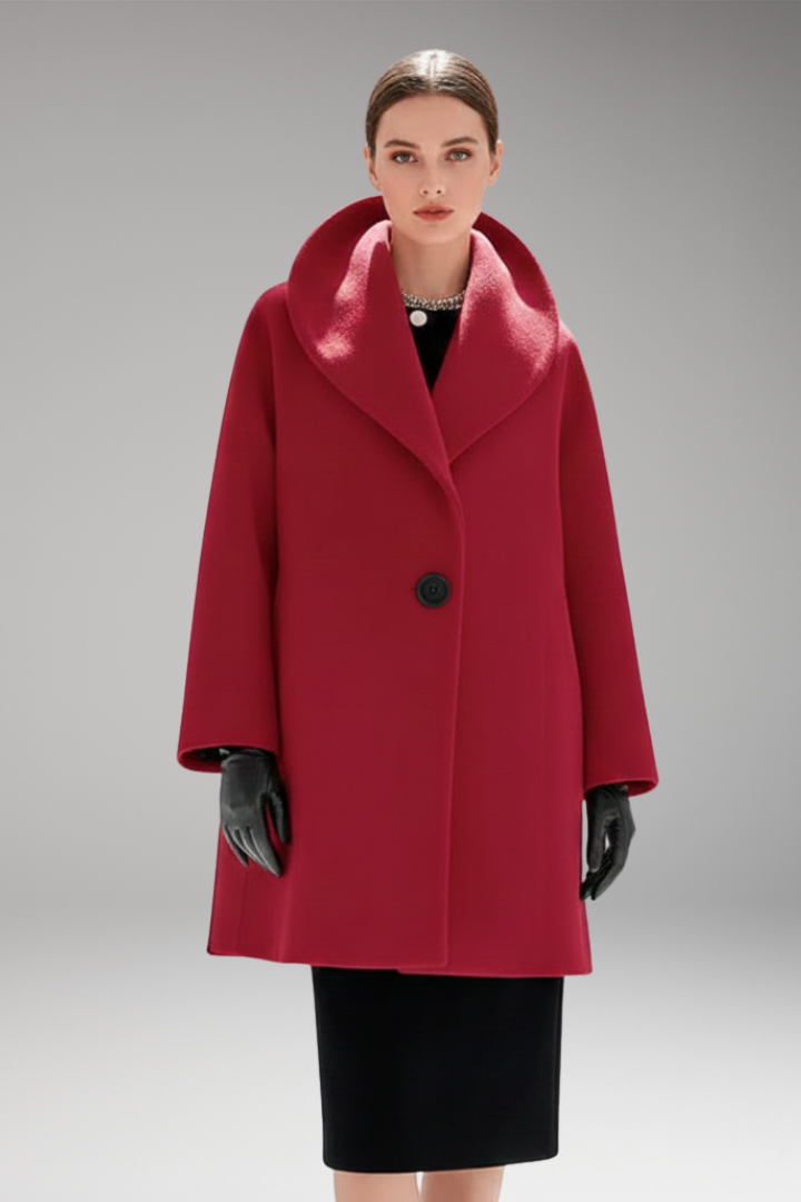 Women's Winter Coat with Waist Belt and Full Inner Layer