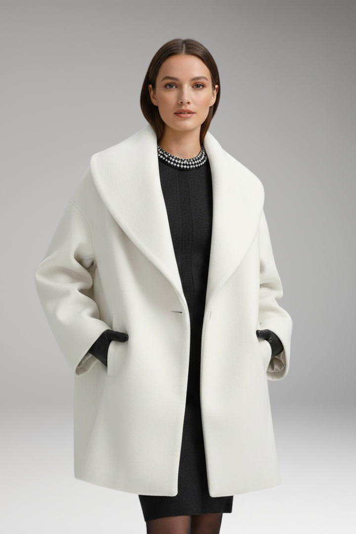 Women's Winter Coat with Waist Belt and Full Inner Layer