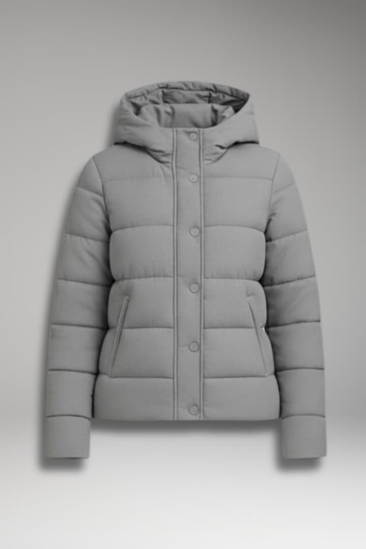 Women's Winter Jacket with Lined Interior and Front Closure