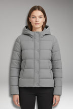 Women's Winter Jacket with Lined Interior and Front Closure