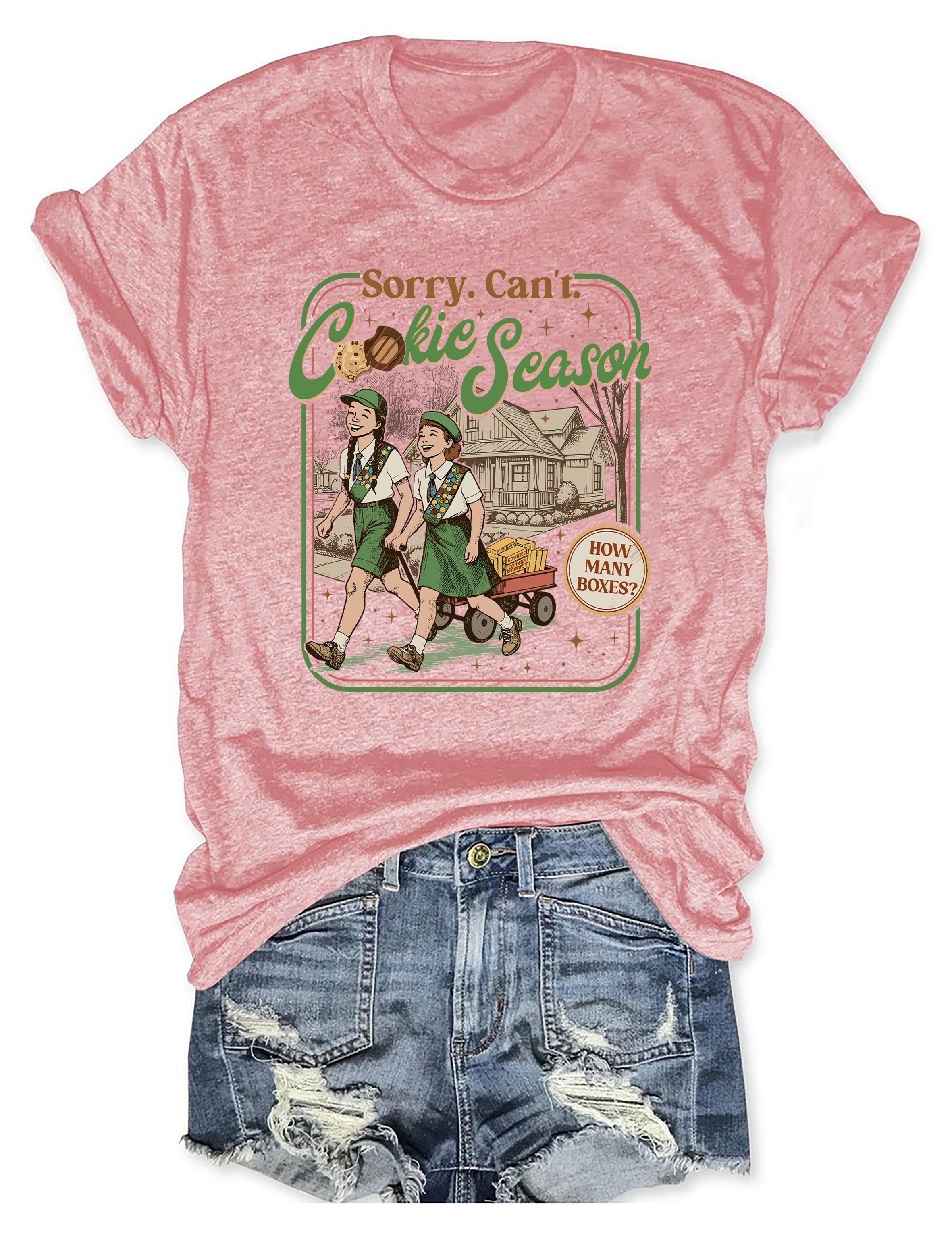 T-shirt graphique humoristique « Désolé, je ne peux pas » - Humour de Noël et de pâtisserie 