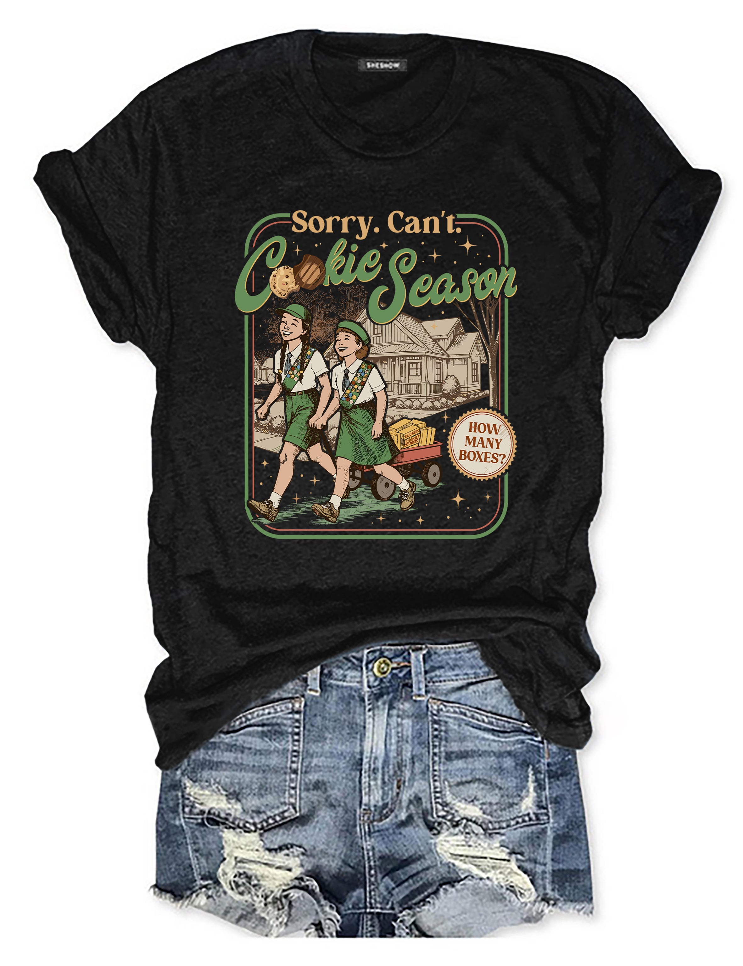 T-shirt graphique humoristique « Désolé, je ne peux pas » - Humour de Noël et de pâtisserie 