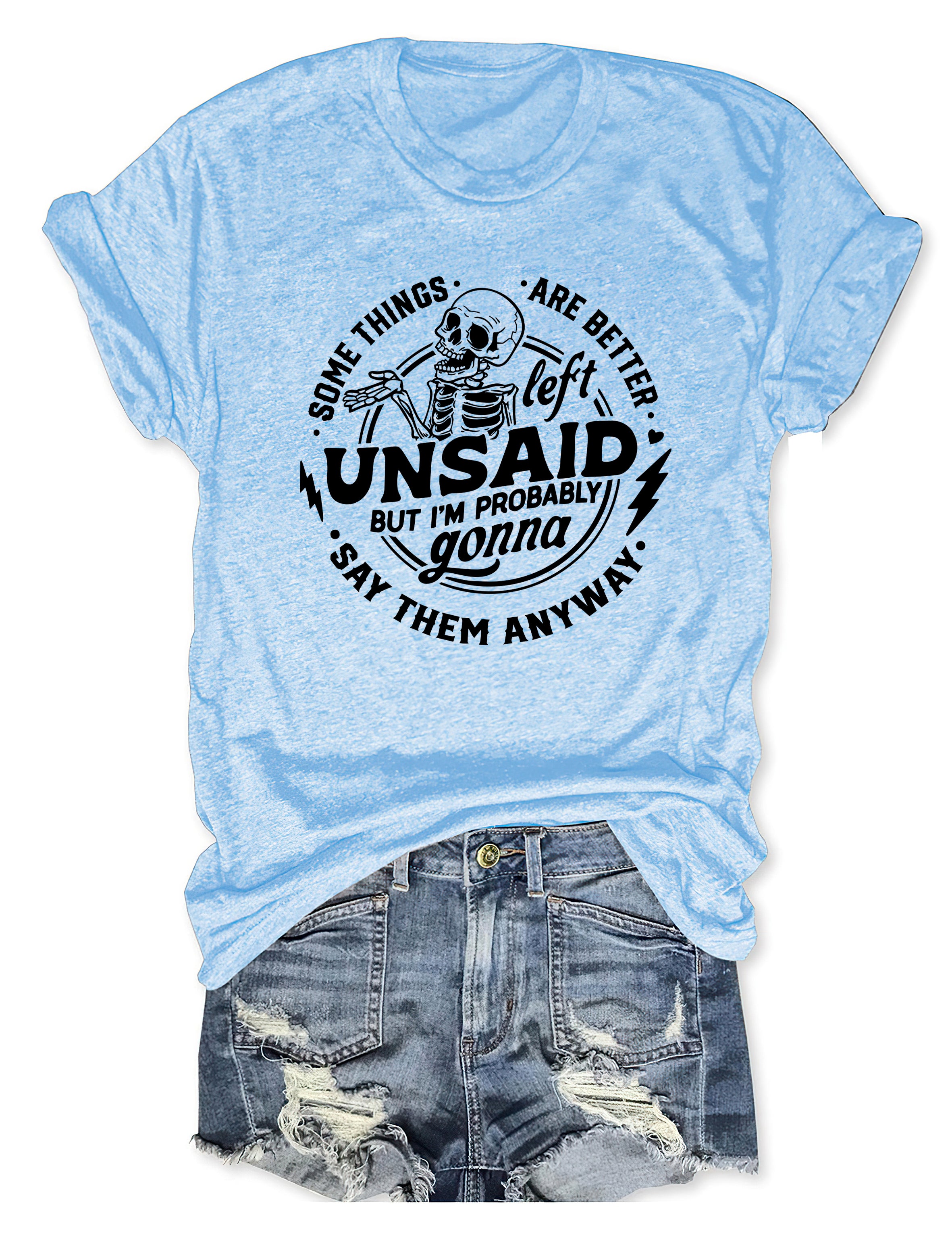 T-shirt graphique vintage « Il vaut mieux ne pas dire certaines choses » - Citation rétro 