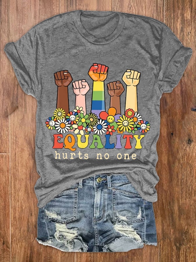 L'égalité des femmes ne fait de mal à personne Mois des fiertés LGBTQ T-shirt décontracté Soyez gentils 