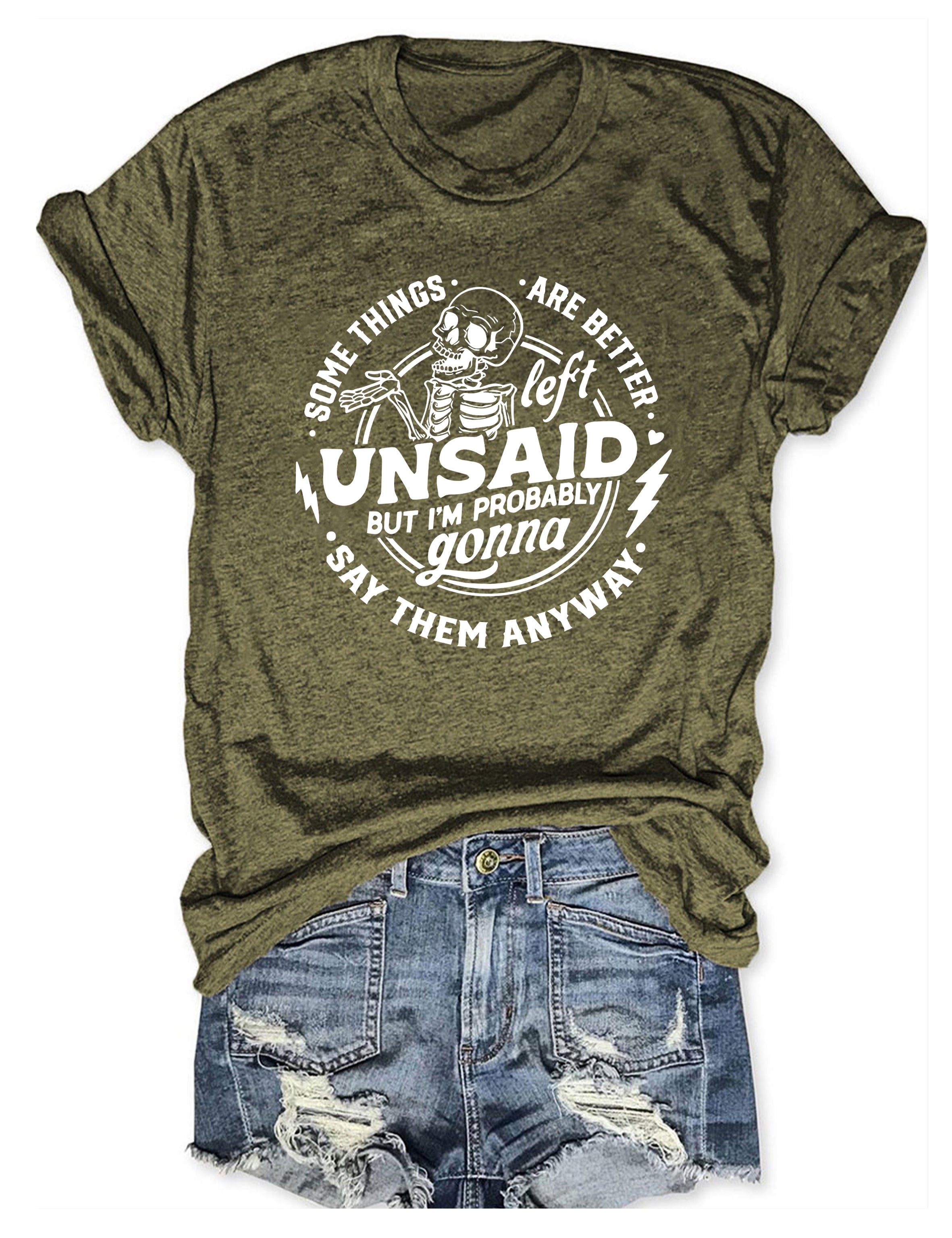 T-shirt graphique vintage « Il vaut mieux ne pas dire certaines choses » - Citation rétro 