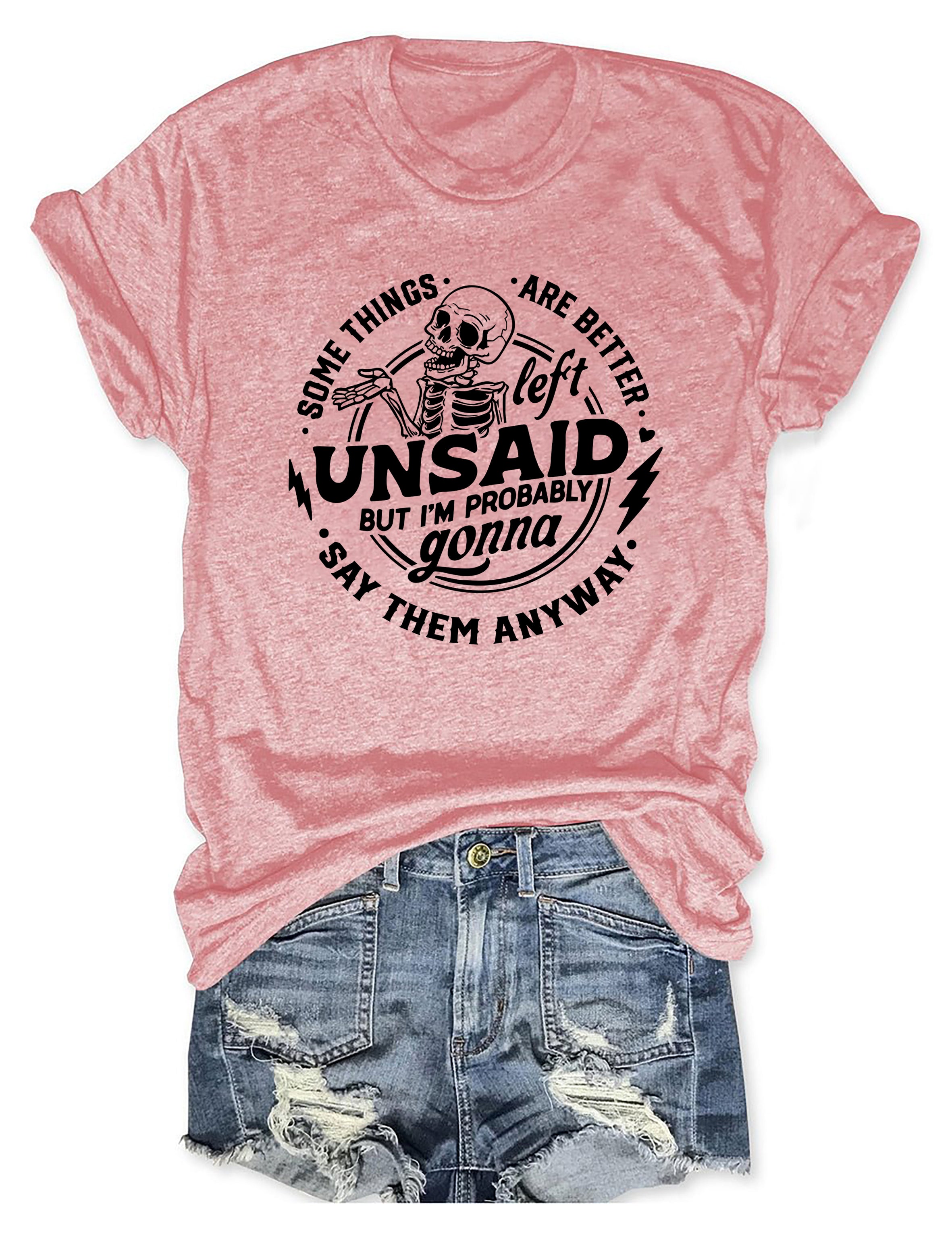 T-shirt graphique vintage « Il vaut mieux ne pas dire certaines choses » - Citation rétro 