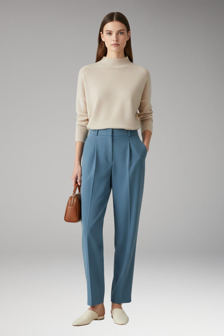 Women's Straight Pants with Crease-Free Surface